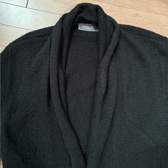 Mohair and Wool Blend Cardigan Wooden Ships Paola Buendia two tone cozy sweater - Picture 6 of 8